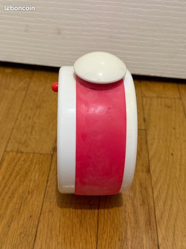Idota Réveil Double Cloche Lapin Rose Pour Filles - Ultra Fort, Silencieux, Veilleuse LED - Réveil Enfant Sans Tic-tac 4 Pouces