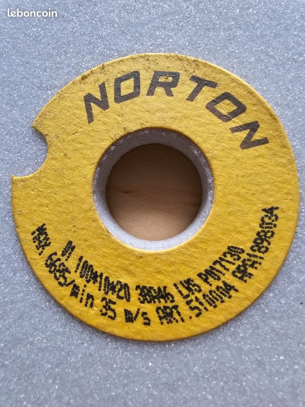 Disque d'affûtage Norton neuf 100x10×20mm (image 2)