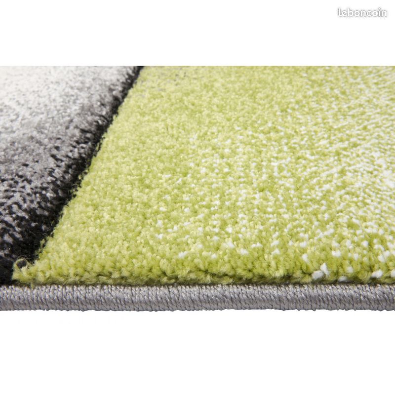 Tapis avec effet 3D vintage pour salon Crystal Vert 80x150 (image 3)