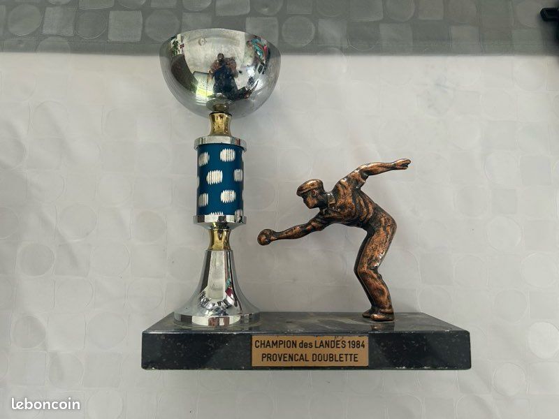 Trophée acrylique personnalisé pétanque hauteur 22 cm PN077 | www