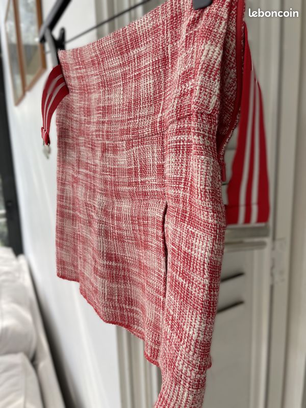 Mini-jupe Mango vintage (elle a 20 ans) taille 36 avec ceinture blanche et rouge très bon état (image 8)