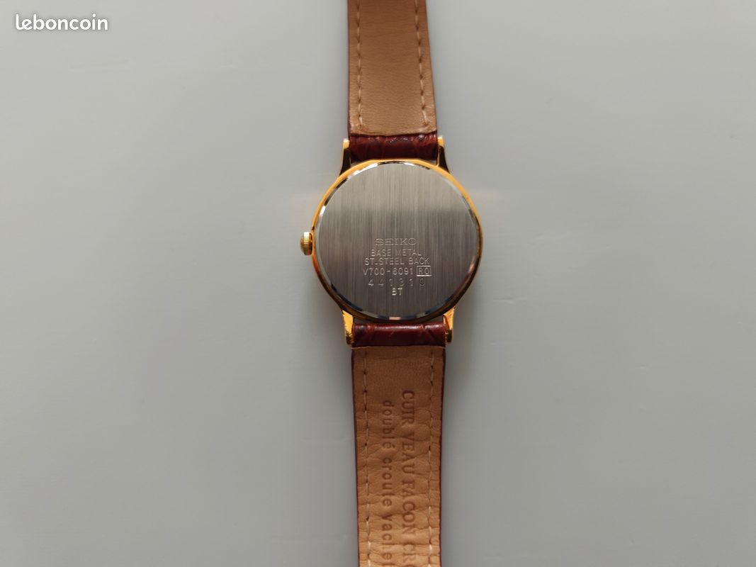 Montre femme seiko quartz vintage et un lot de bijoux fantaisie avec 2 ecrins (image 7)