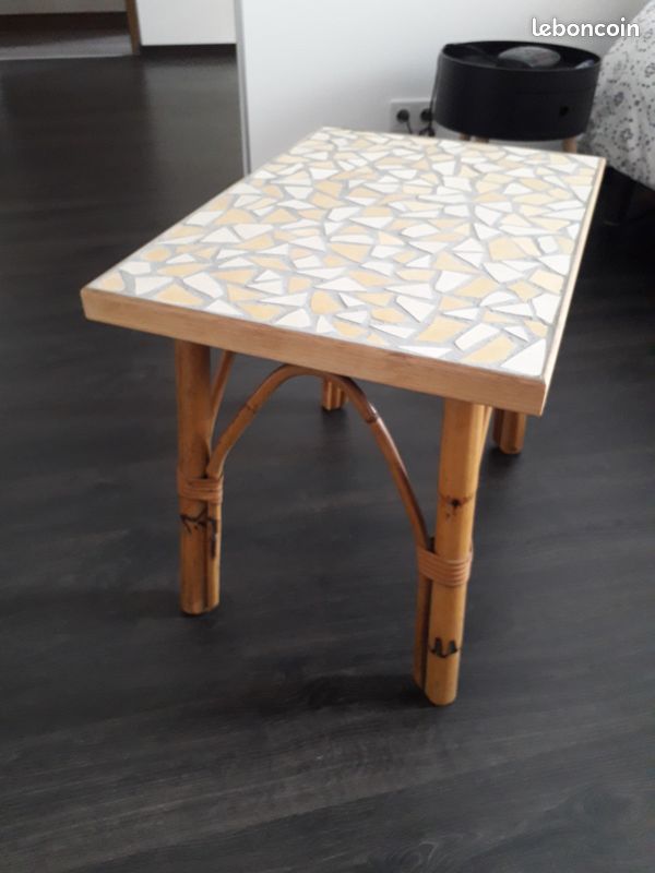 Table basse rotin (image 1)
