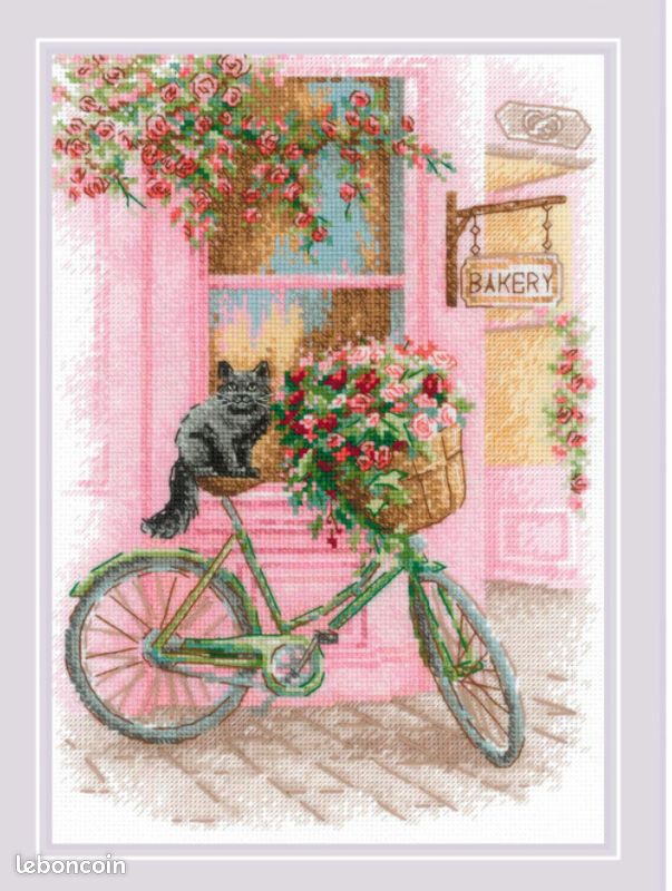 Riolis RI-1123 Kit Broderie Point De Croix Naissance Fille Rose - Toile Zweigart Et Fils Anchor