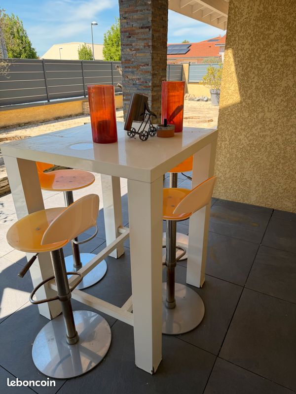 Table mange debout + tabouret (image 4)