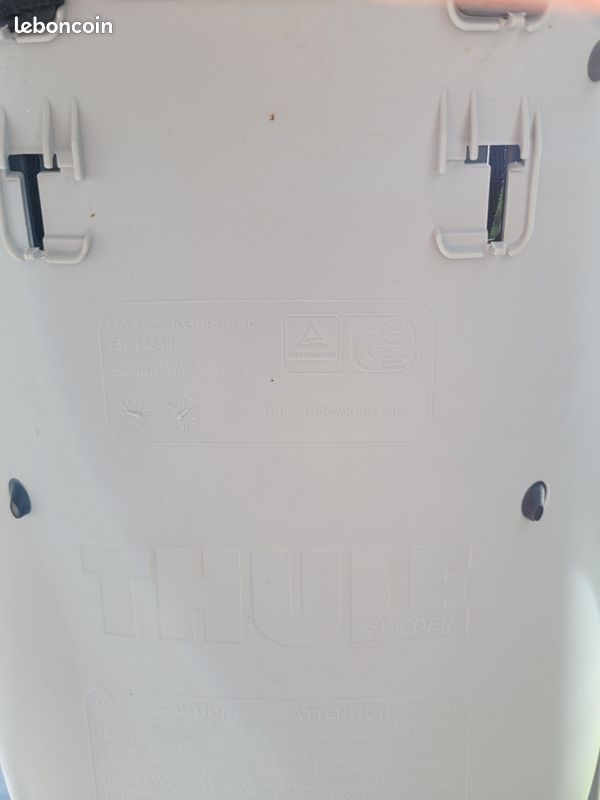 Thule Ridealong Lite 2 – Siège Vélo Enfant Cadre Gris Clair Confort Suspension