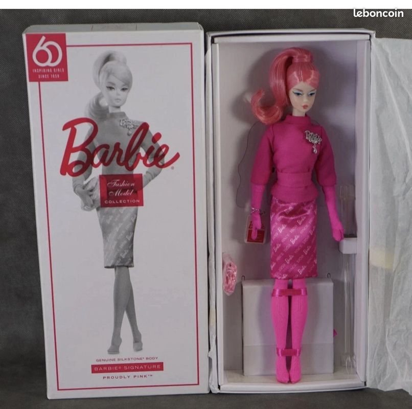 Silkstone Barbie 2019, Proudly Pink Doll, 60th Anniversary NRFB (image 1)