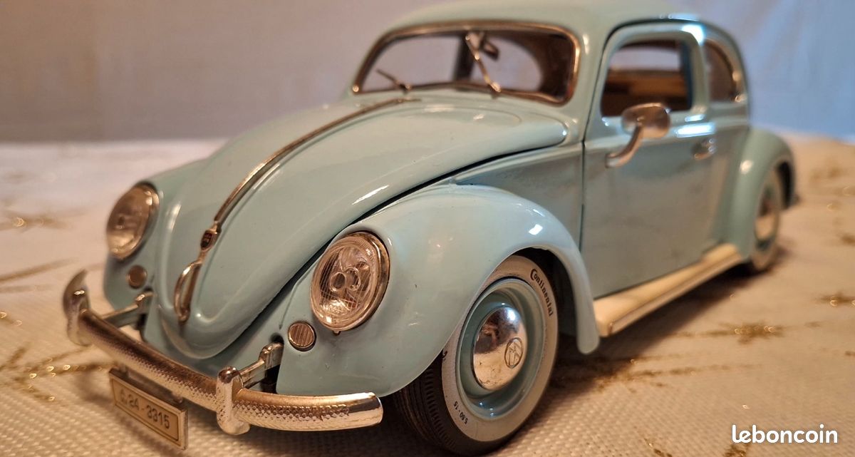Burago 1/18 Coccinelle VW 1955 Beige Crème – Miniature Collection