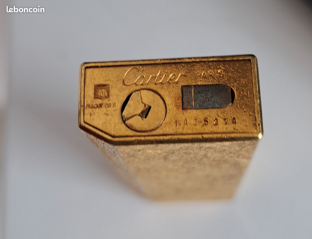 Briquet cartier plaqué or (image 4)