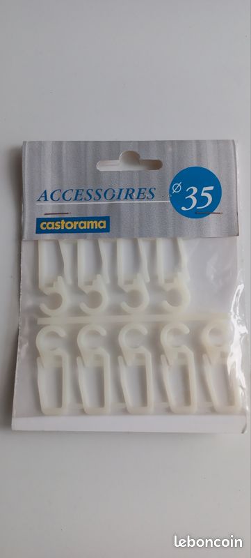 Lot De 100 Crochets Plissés Pour Rideaux - Œillet 6mm, Noir, Plastique Glissant - Fabriqué En Allemagne