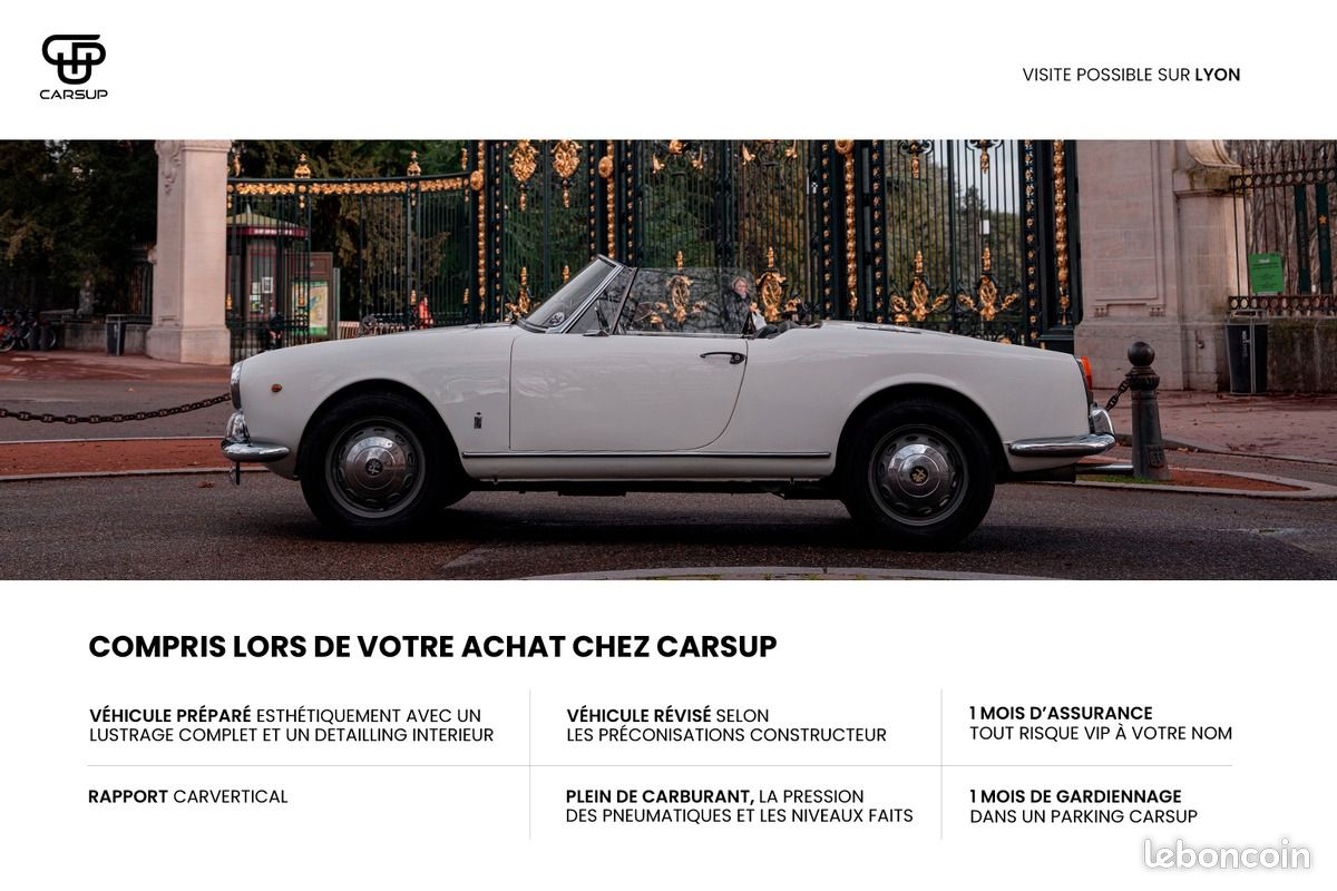 Alfa Romeo Giulia Spider 1600 freins à tambours - Collection - 92cv - bel exemplaire (image 2)