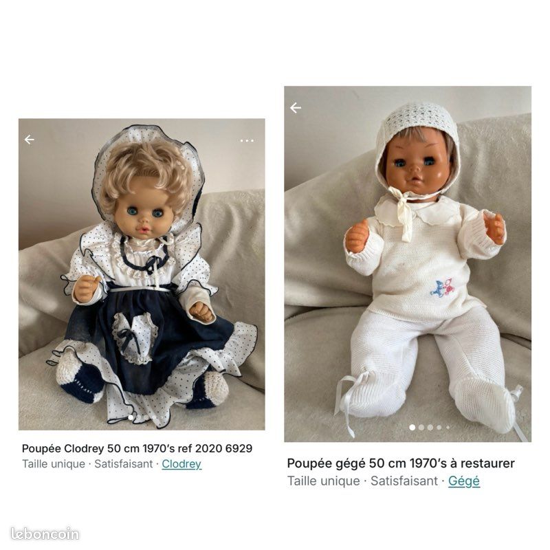Ancienne poupée bébé Gégé Raynal Petitcollin Celluloïd 37 Cm