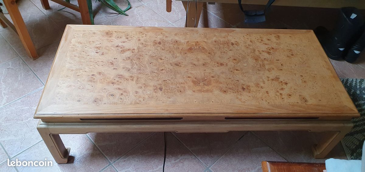 Table basse loupe d'orme (image 2)