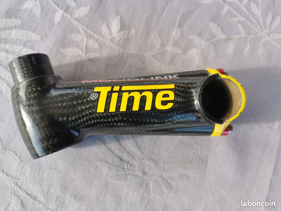 Potence Vélo Carbone Time Monolink 120 Mm - Diamètre 31.8 Mm - Argent Mat - Neuf (emballage Abîmé)