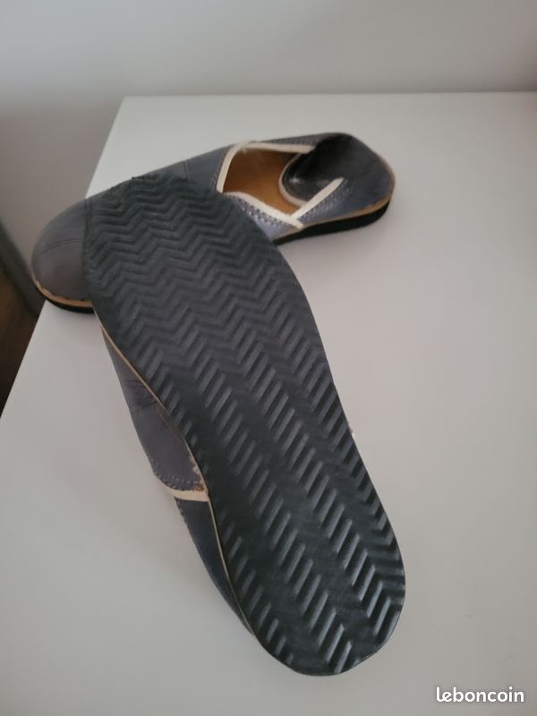 Babouches cuir berbères marocaines garçon (image 5)