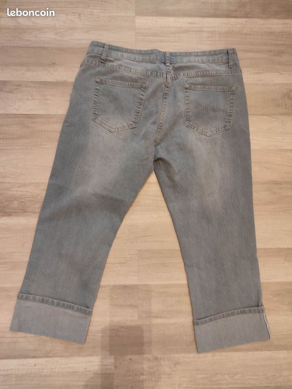 Pantacourt femme jean (image 2)