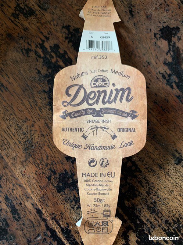 Lot de 10 pelotes Denim de DMC prune 16 (image 3)