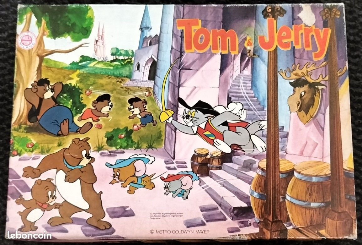 Lot De 12 Tampons En Bois Tom & Jerry - Motifs Multi Imprimés, Occasion, Matière Bois