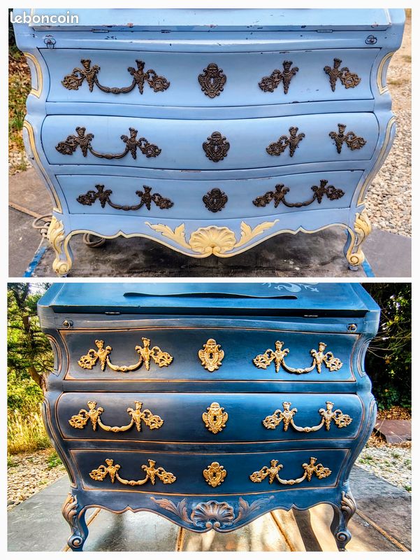 ANCIEN ET GRAND vide-poche en porcelaine, superbe motif floral en très