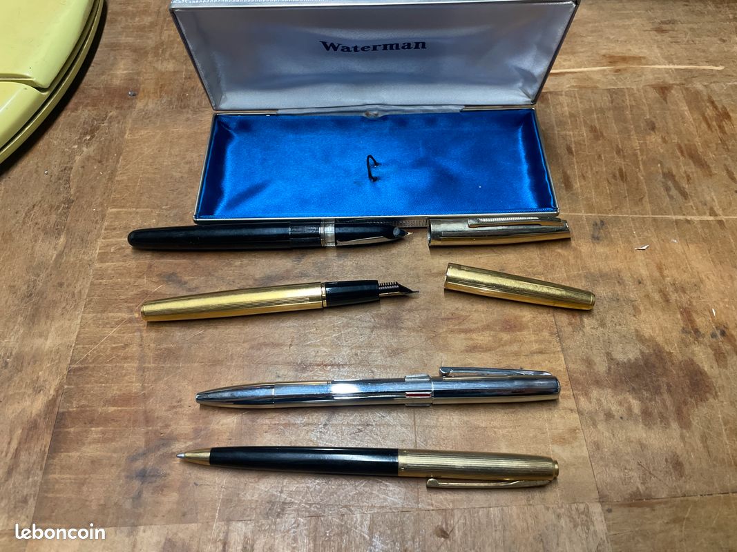 Lot De Stylos Plume Waterman - Dont 4 à Plume Or - Occasion