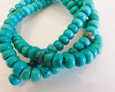 MAGNESITE gemme pierre naturelle en lot de perles rondelles en 9 à 12mm