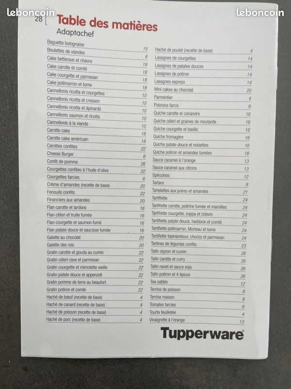 TUPPERWARE SPEEDY CHEF + Livret de recettes EUR 24,00 - PicClick FR