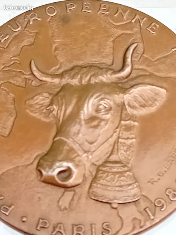 Médaille Commémorative En Argent 999‰ Credit Agricole Animaux - Graveur R.B. Barob, Diamètre 81mm, état SUP