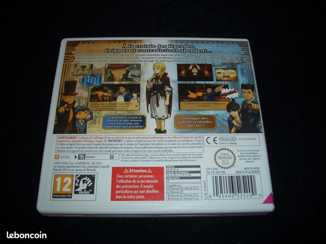 Jeu Nintendo 3DS « Professeur Layton VS Phoenix Wright Ace Attorney » (image 2)