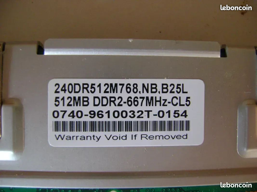 4 barrettes mémoire: 2X 1 Gb et 2X 512 Mb (image 3)
