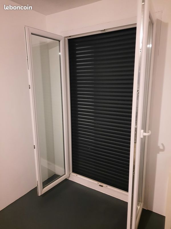 Porte fenêtre battante sans cadre, 2 vantaux, HxL 205.5 x 123 cm, pvc, blanc, (image 3)