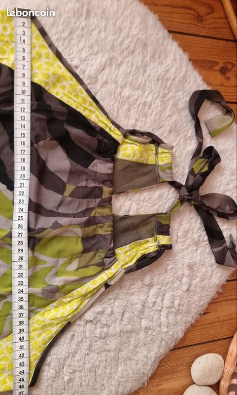🤎💚 Haut vert fluo marron t.38 (image 8)