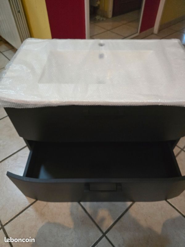 Meuble de salle bain avec vasque et mirroir (image 3)