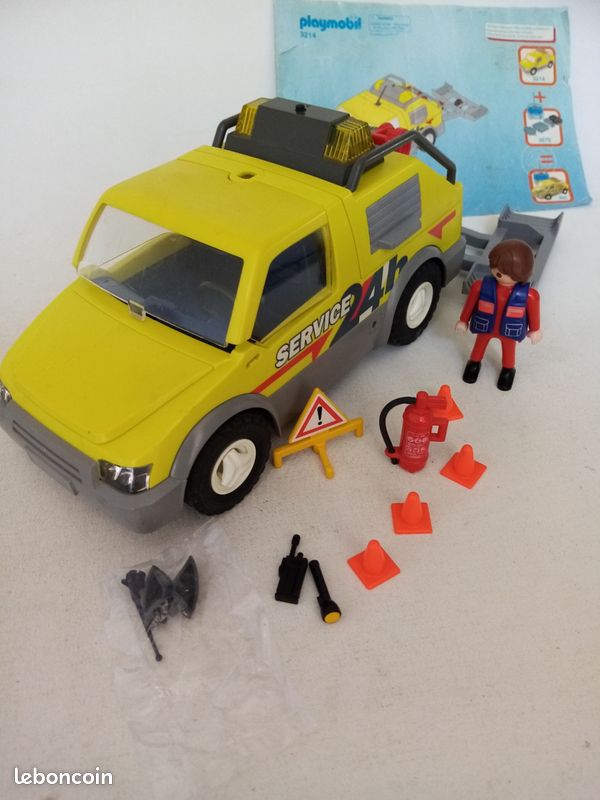 Playmobil Remorque Verte Tracteur 3501 2 Petites Casses