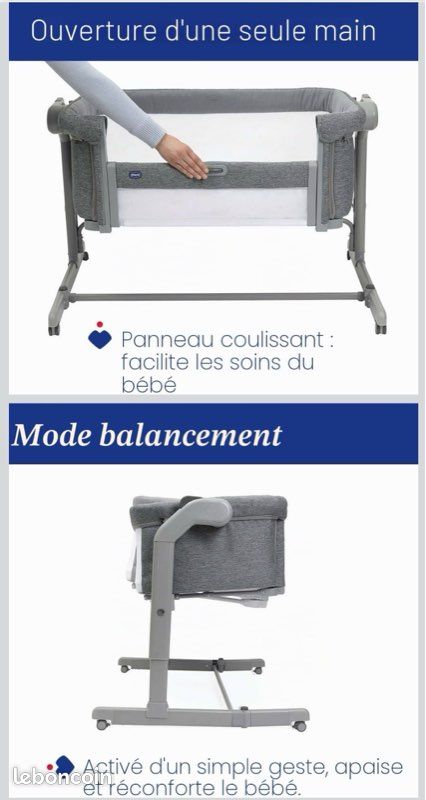 Lit cododo Chicco Next 2 me dream gris (image 2)