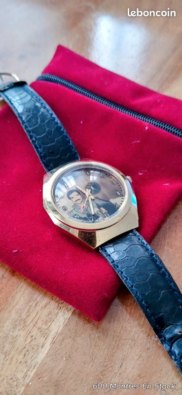 Montre Mécanique Ancienne Rare Saddam Hussein - Vintage Suisse - Cadran Doré
