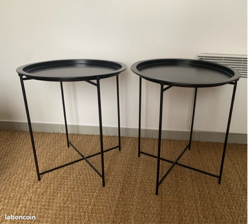 Tablette noire table de chevet (image 1)