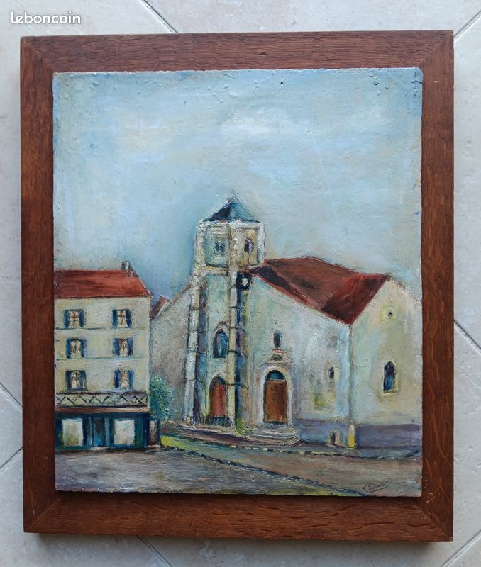Tableau ancien huile Cietria (image 1)