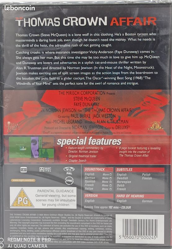 Dvd The Thomas Crown affair neuf (image 2)