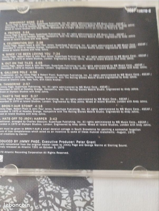 Led Zeppelin CD III (image 3)