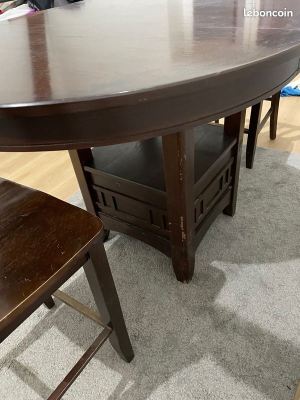 Table haute ovale + 2 chaises (image 5)