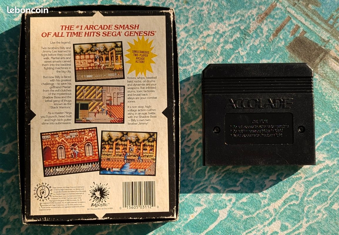 Jeu complet Double Dragon pour SEGA MegaDrive (Genesis) (image 3)