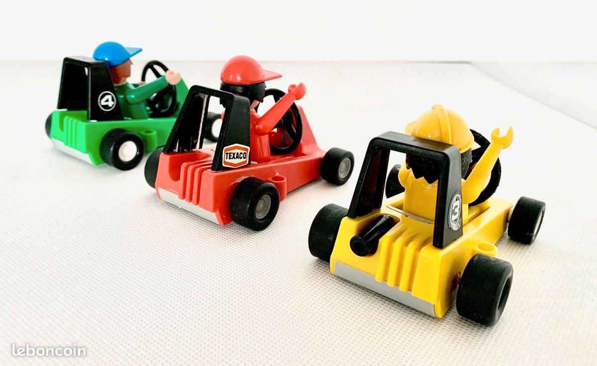 Playmobil vintage - Go Kart de Texaco : lot de 3 voitures de karting 3523 (image 3)