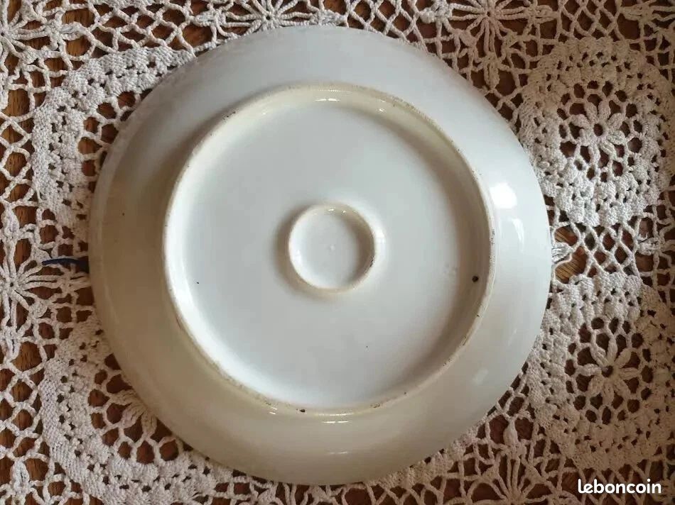 ASSIETTE LIMOGES FAIENCE peinte à la main Bernardaud 1920 (image 4)