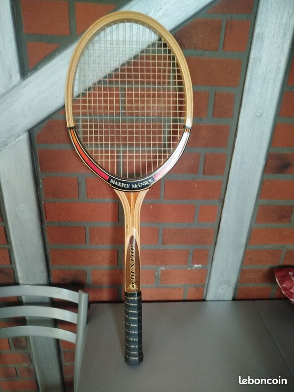 Raquette De Tennis Vintage Dunlop Bambino Orange - Années 70 - Décoration