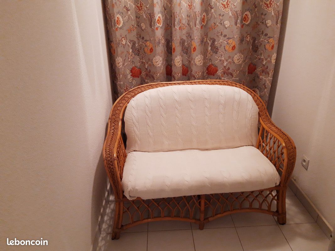 Banquette en osier • TBE (image 1)