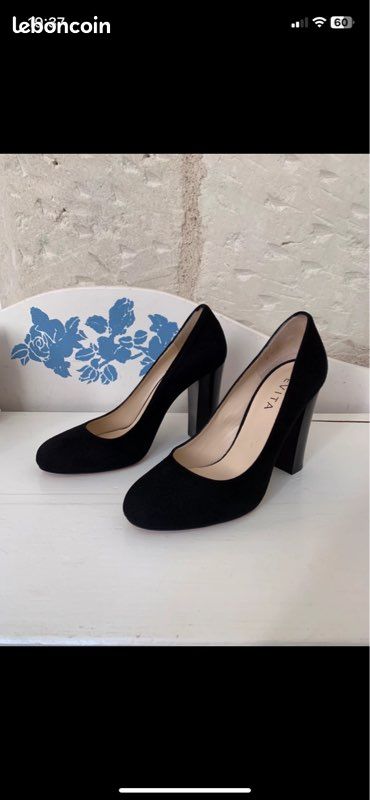Escarpin evita noir Chaussures