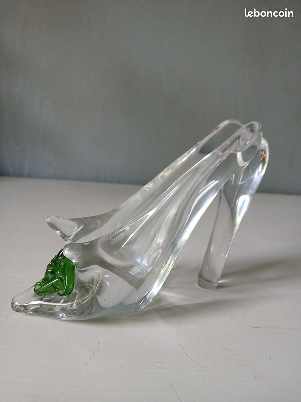Escarpin en verre Murano sommerso vert vintage 60 70 (image 6)