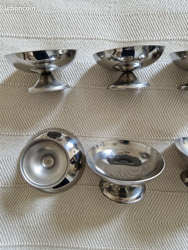 6 coupes à glaces en inox Uginosx intage Coupes à fruits à