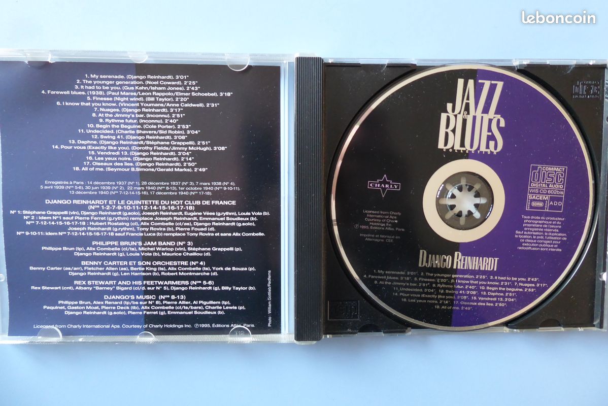Cd : django reinhardt " jazz / blues ( cd624 ) 38 (image 2)
