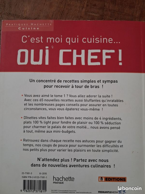 Livre de cuisine Oui Chef tome 2 (image 2)